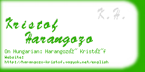 kristof harangozo business card